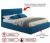Купить мягкая кровать "selesta" 1400 синяя с ортопед.основанием | ZEPPELIN MOBILI