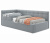 Купить односпальная кровать-тахта bonna 900 с защитным бортиком серая и подъемным механизмом | МебельСТОК