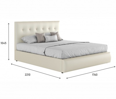Мягкая интерьерная кровать "Селеста" 1б00 белая | МебельСТОК