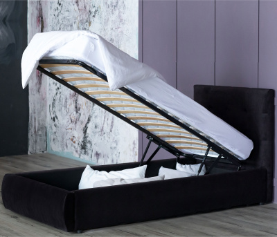 Купить мягкая кровать selesta 900 темная с подъем.механизмом с матрасом promo b cocos | ZEPPELIN MOBILI