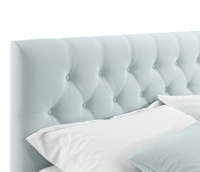 Купить мягкая кровать verona 1600 мята пастель с ортопедическим основанием | МебельСТОК