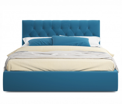 Купить мягкая кровать verona 1400 синяя с подъемным механизмом | МебельСТОК